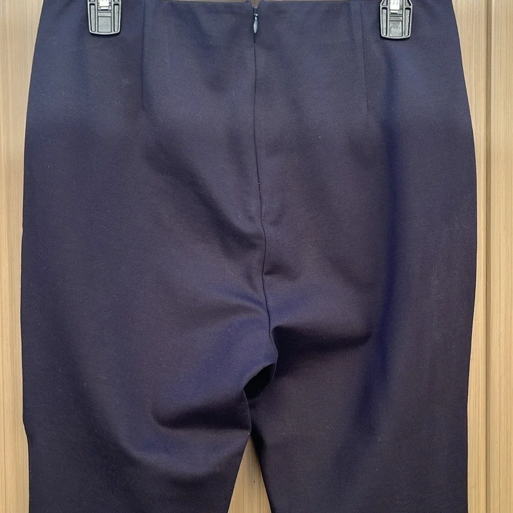 Rag & Bone Simone Lace Up Ankle Crop Stretch Pants‎ Size 10 Navy Blue St…